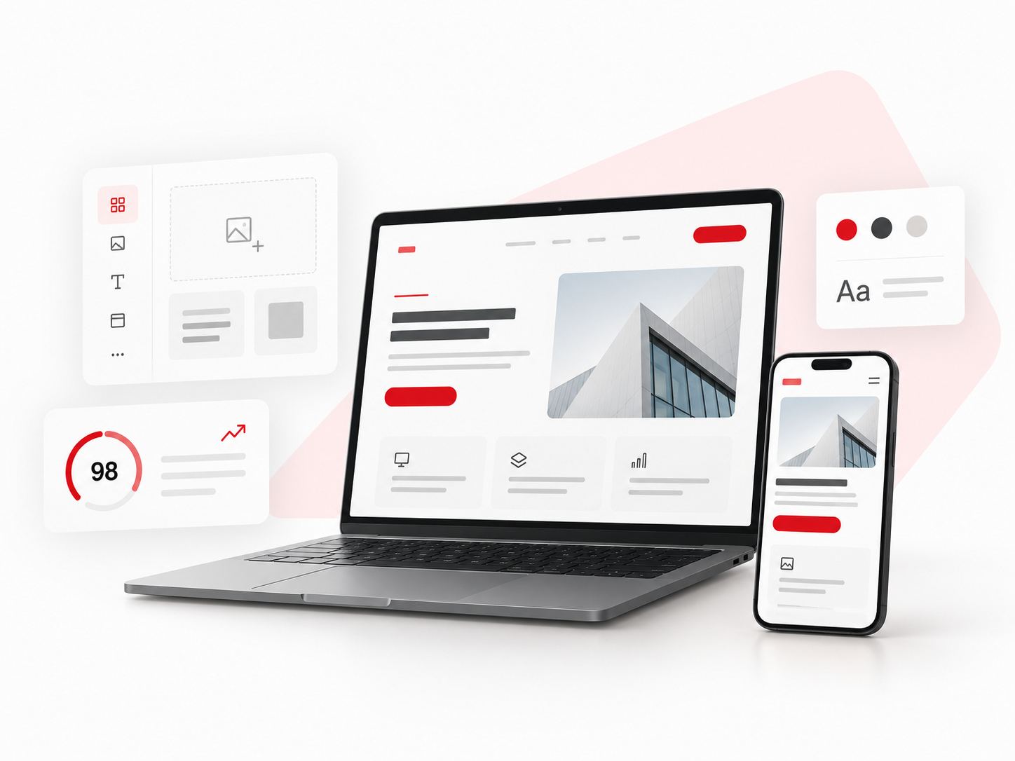 Anteprima di un sito web professionale realizzato da Mediastart su desktop e mobile