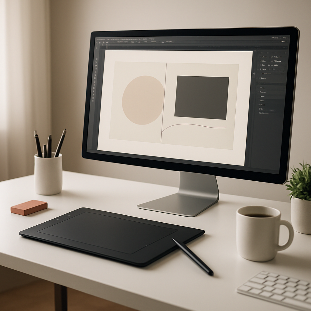 Postazione di lavoro di un designer professionista